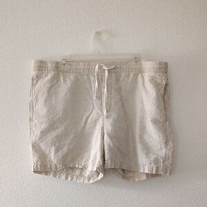 H&M Men's Regular Fit Natural Linen Shorts Size XL